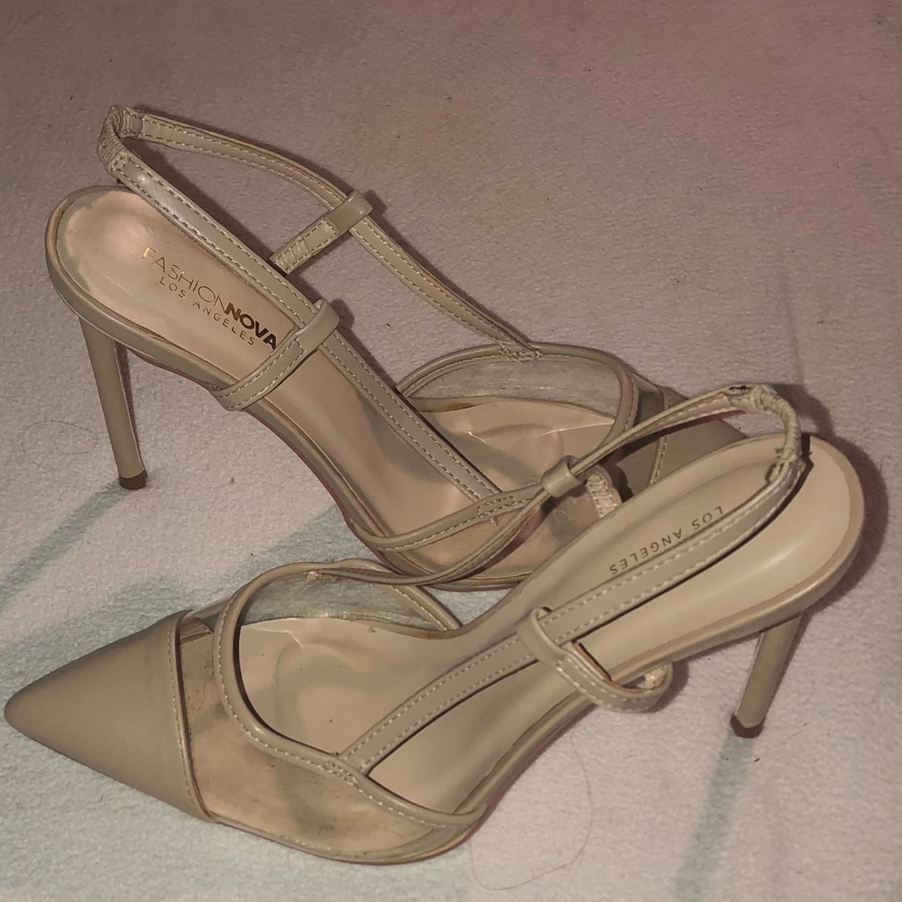 Fashion Nova Beige Stiletto Heels